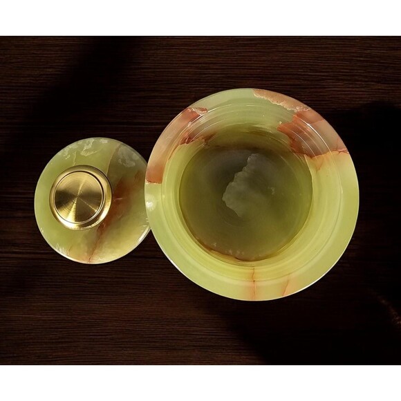 Onyx Green Salt Cellar, Pinch Bowl, Kitchen Pinch Pot, Salt & Pepper Cellars - Picture 4 of 8